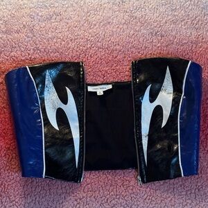 faux leather crop top